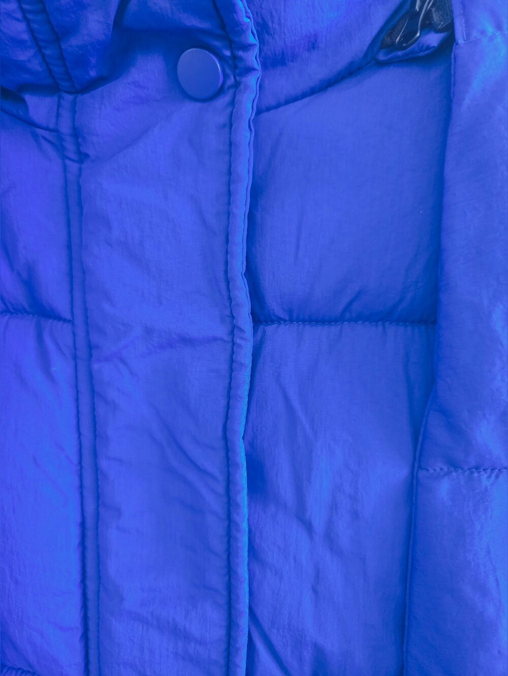 Womans Cobalt Blue Quilted Puffer Jacket - Bright Blue Small - Picture 3 of 9